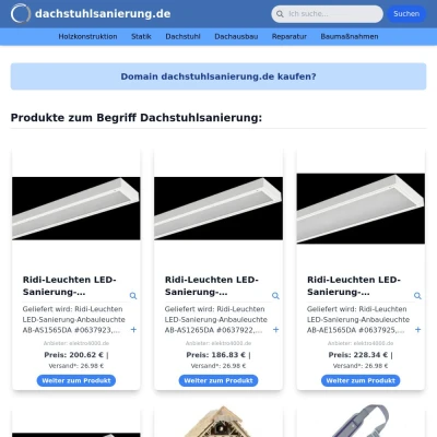 Screenshot dachstuhlsanierung.de