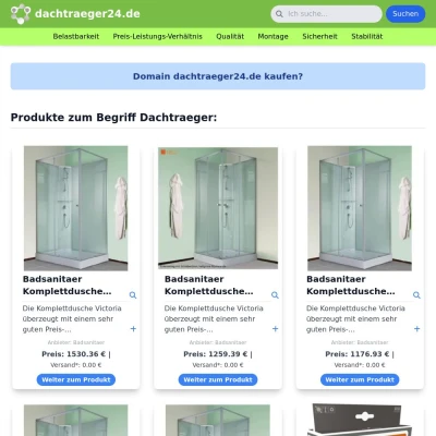 Screenshot dachtraeger24.de