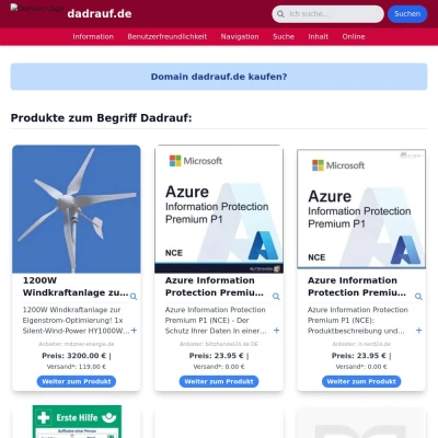 Screenshot dadrauf.de