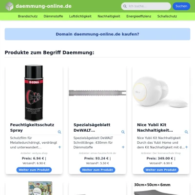 Screenshot daemmung-online.de