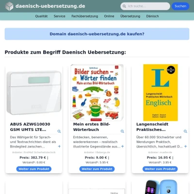 Screenshot daenisch-uebersetzung.de