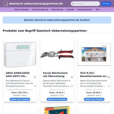 Screenshot daenisch-uebersetzungspartner.de