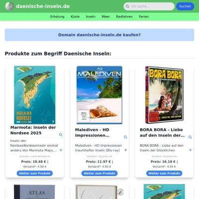 Screenshot daenische-inseln.de