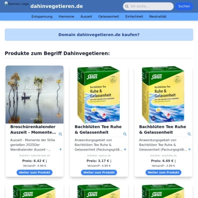 Screenshot dahinvegetieren.de