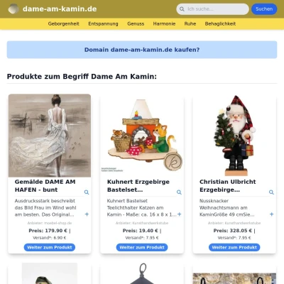 Screenshot dame-am-kamin.de