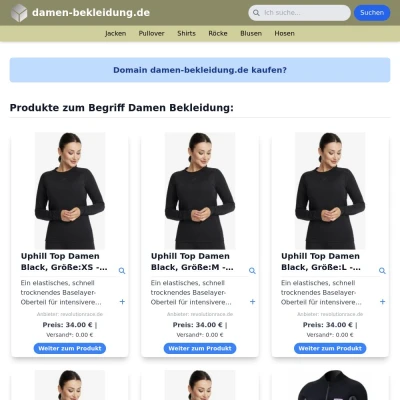 Screenshot damen-bekleidung.de