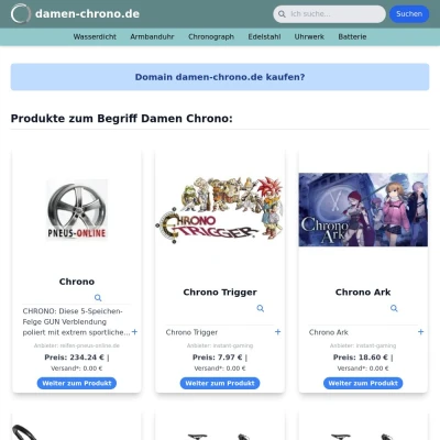 Screenshot damen-chrono.de