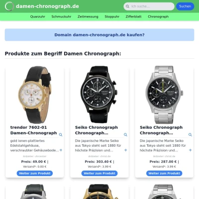 Screenshot damen-chronograph.de