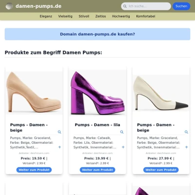 Screenshot damen-pumps.de