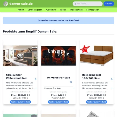 Screenshot damen-sale.de