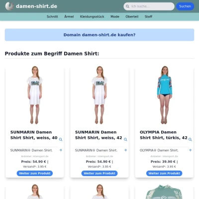 Screenshot damen-shirt.de