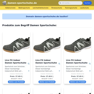 Screenshot damen-sportschuhe.de