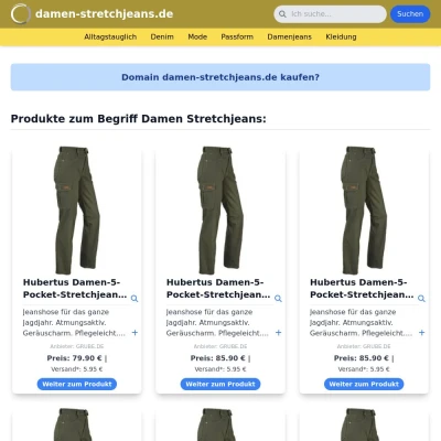 Screenshot damen-stretchjeans.de