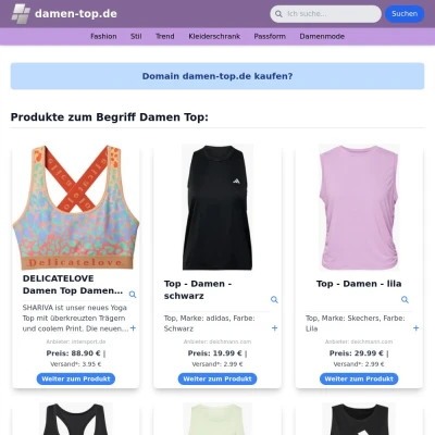 Screenshot damen-top.de