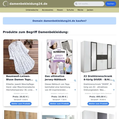Screenshot damenbekleidung24.de