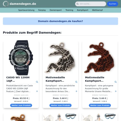 Screenshot damendegen.de