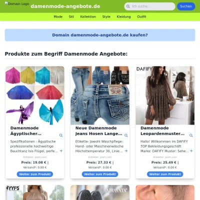 Screenshot damenmode-angebote.de