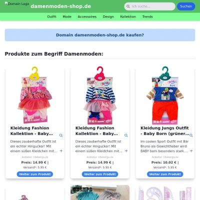 Screenshot damenmoden-shop.de