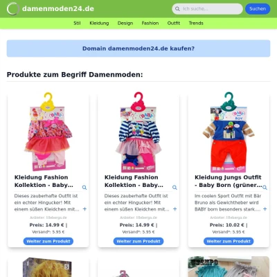 Screenshot damenmoden24.de