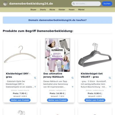 Screenshot damenoberbekleidung24.de