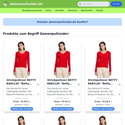 Screenshot damenpullunder.de
