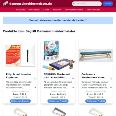 Screenshot damenschneidermeister.de