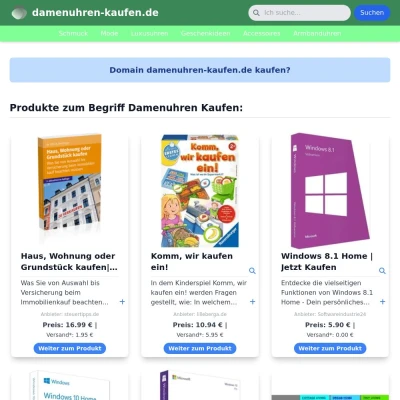 Screenshot damenuhren-kaufen.de