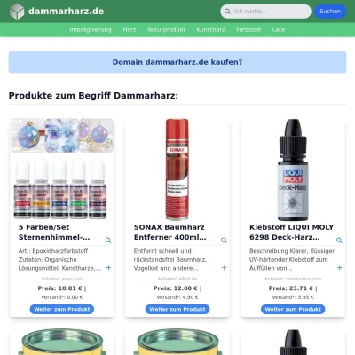 Screenshot dammarharz.de
