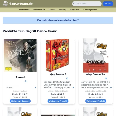 Screenshot dance-team.de