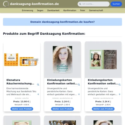 Screenshot danksagung-konfirmation.de