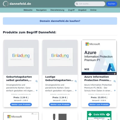 Screenshot dannefeld.de