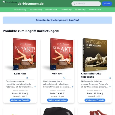 Screenshot darbietungen.de