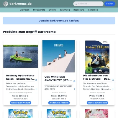 Screenshot darkrooms.de