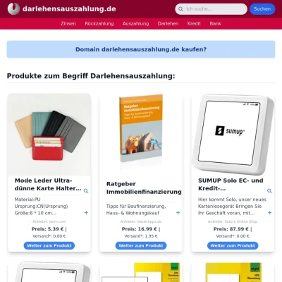 Screenshot darlehensauszahlung.de