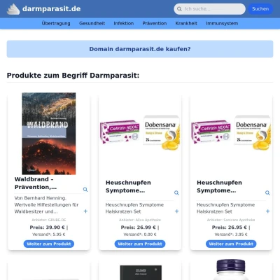 Screenshot darmparasit.de