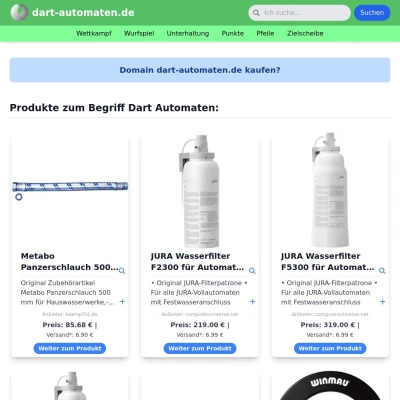 Screenshot dart-automaten.de