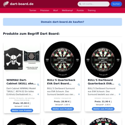 Screenshot dart-board.de