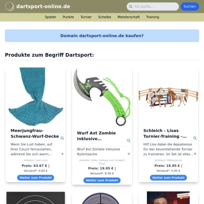 Screenshot dartsport-online.de