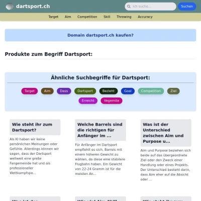 Screenshot dartsport.ch