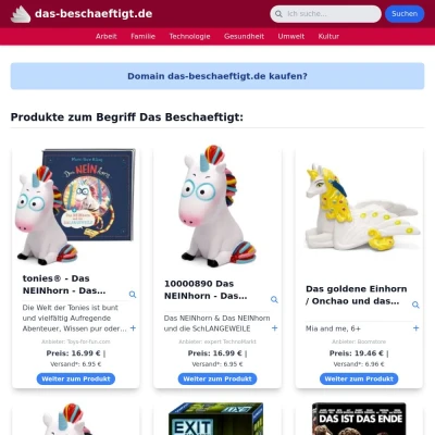 Screenshot das-beschaeftigt.de