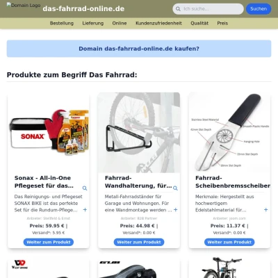 Screenshot das-fahrrad-online.de