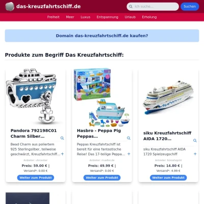 Screenshot das-kreuzfahrtschiff.de