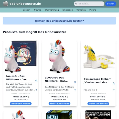 Screenshot das-unbewusste.de