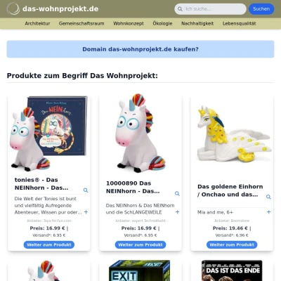 Screenshot das-wohnprojekt.de