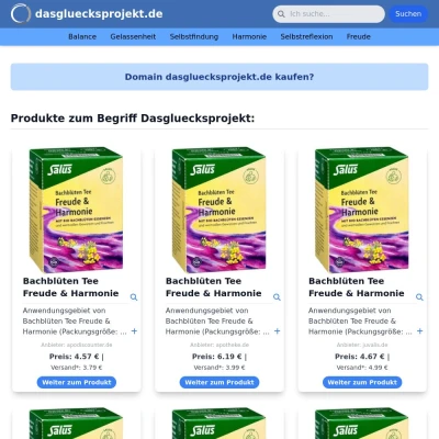 Screenshot dasgluecksprojekt.de