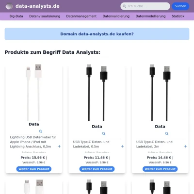 Screenshot data-analysts.de