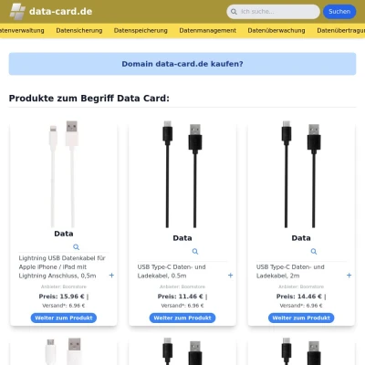 Screenshot data-card.de