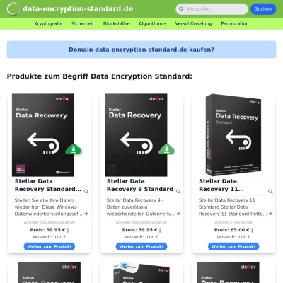 Screenshot data-encryption-standard.de