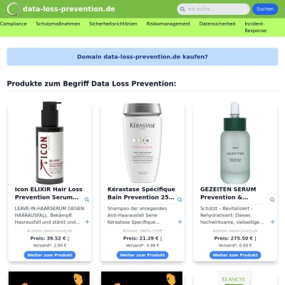 Screenshot data-loss-prevention.de