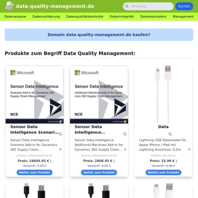 Screenshot data-quality-management.de